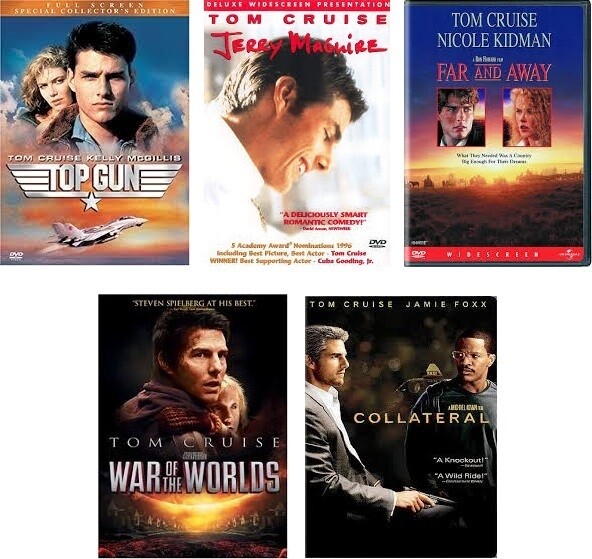 Tom Cruise 5 Film Collection (DVD) Complete Title Listing In Description