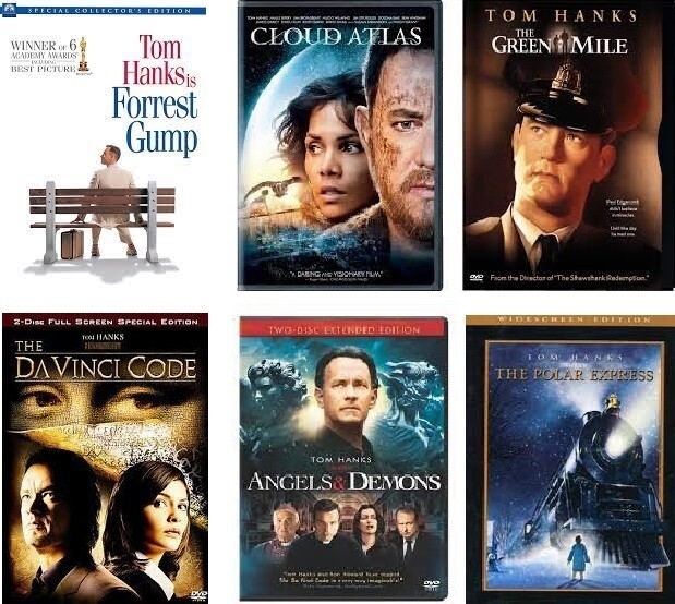 Tom Hanks 6 Film Collection (DVD) Complete Title Listing In Description