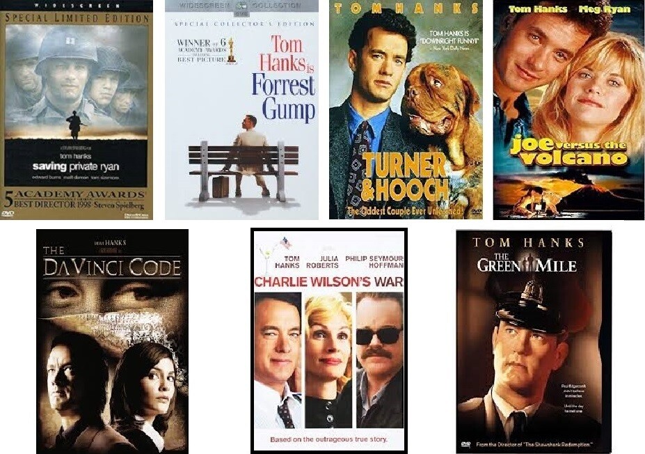 Tom Hanks 7 Film Collection (DVD) Complete Title Listing In Description