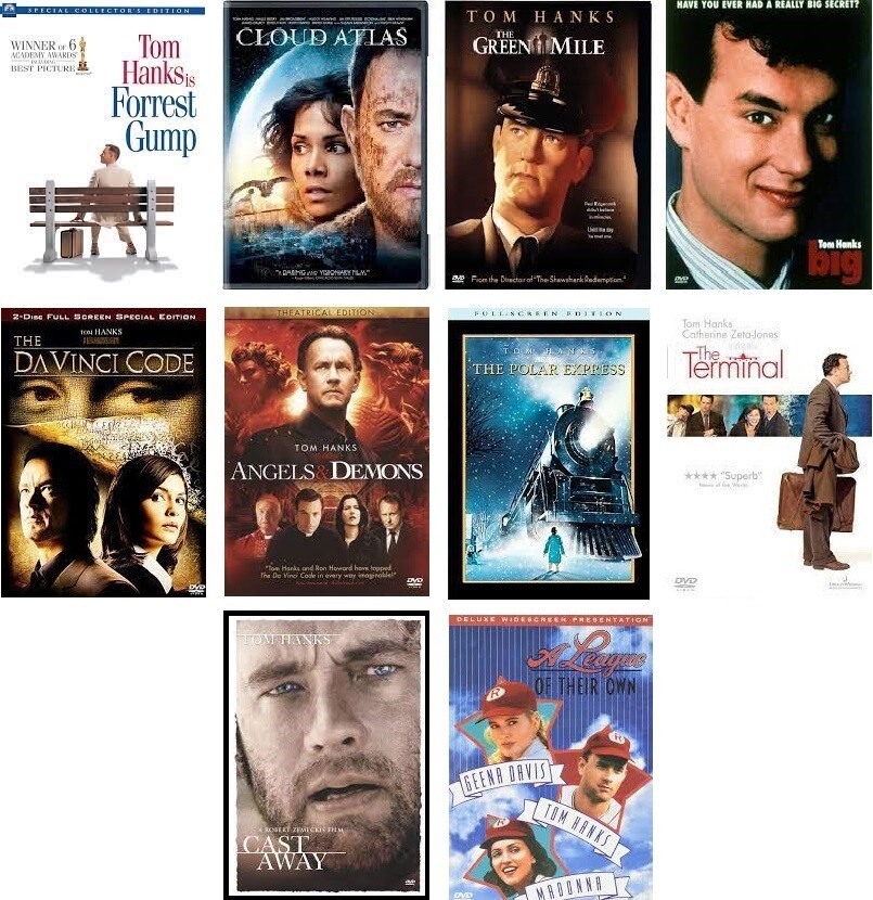 Tom Hanks 10 Film Collection (DVD) Complete Title Listing In Description