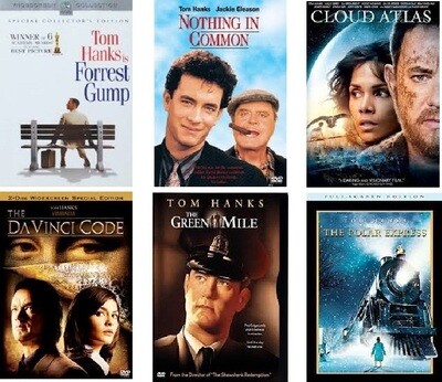 Tom Hanks 6 Film Collection (DVD) Complete Title Listing In Description.