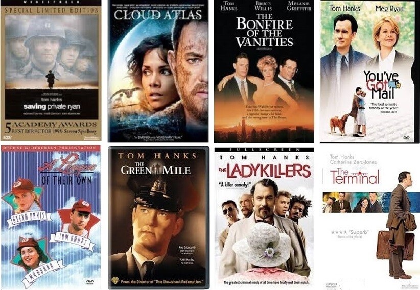 Tom Hanks 8 Film Collection (DVD) Complete Title Listing In Description.
