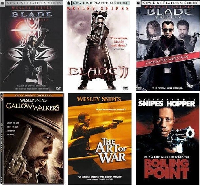 Wesley Snipes 6 Film Collection (DVD) Complete Title Listing In Description