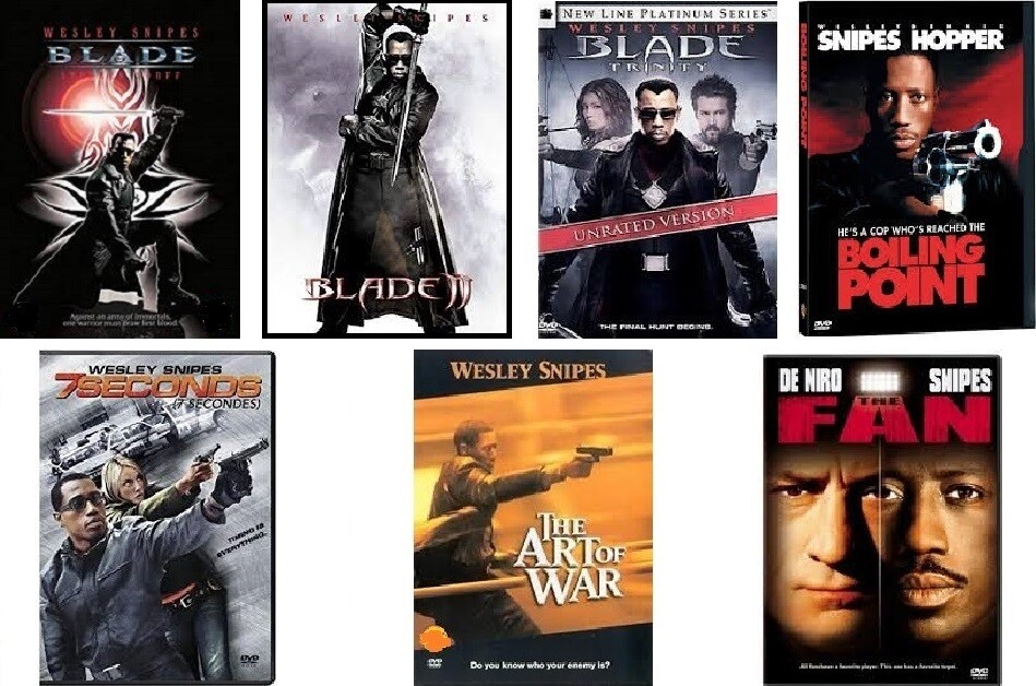 Wesley Snipes 7 Film Collection (DVD) Complete Title Listing In Description.