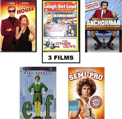 Will Ferrell 7 Film Collection (DVD) Complete Title Listing In Description. Will Ferrell 7 Film Collection (DVD) Complete Title Listing In Description.