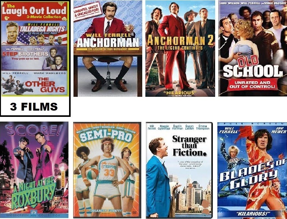 Will Ferrell 10 Film Collection (DVD) Complete Title Listing In Description