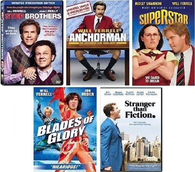 Will Ferrell 5 Collection (DVD) Complete Title Listing In Description