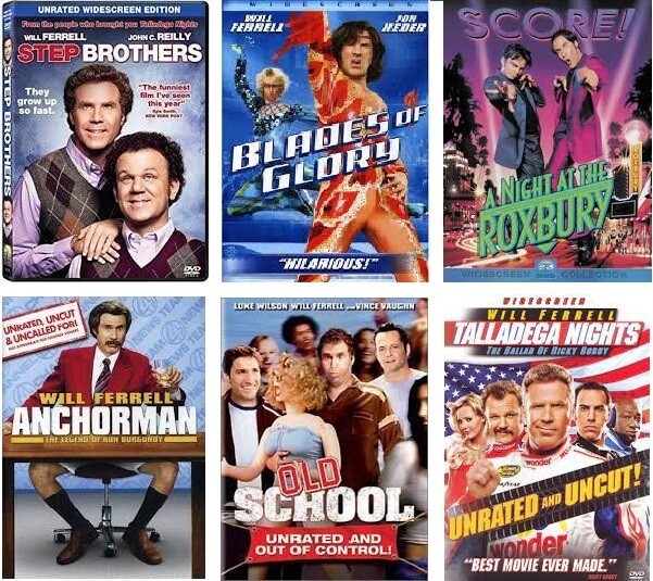 Will Ferrell 6 Film Collection (DVD) Complete Title Listing In Description.