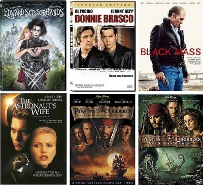Johnny Depp 6 Film Collection (DVD) Complete Title Listing In Description Johnny Depp 6 Film Collection (DVD) Complete Title Listing In Description