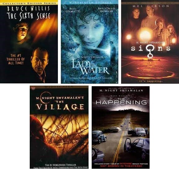 M. Night Shyamalan 5 Film Collection (DVD) Complete Title Listing In Description