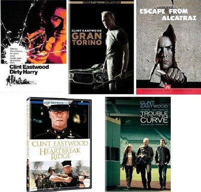 Clint Eastwood 5 Film Collection (DVD) Complete Title Listing In Description. Clint Eastwood 5 Film Collection (DVD) Complete Title Listing In Description.