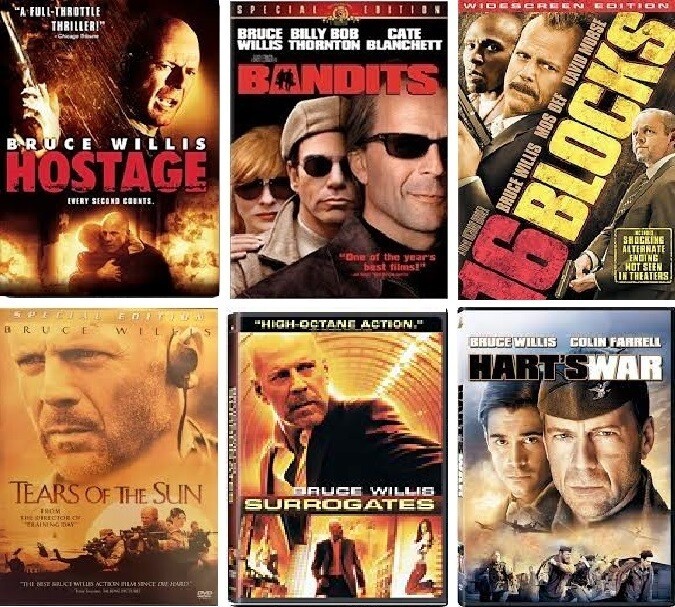 Bruce Willis 6 Film Collection (DVD) Complete Title Listing In Description