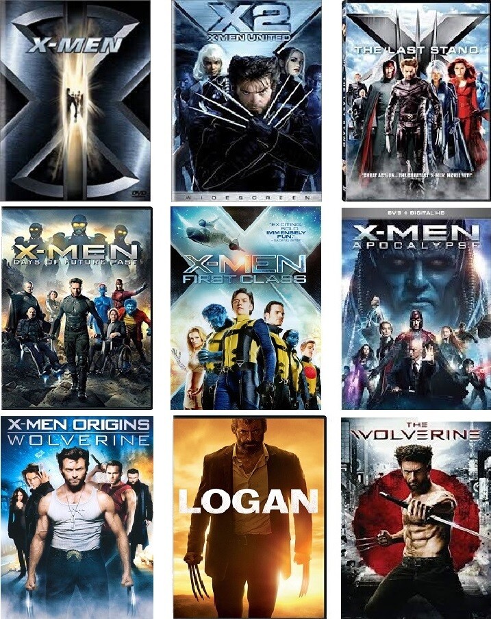X-Men 9 Film Collection (DVD) Complete Title Listing In Description