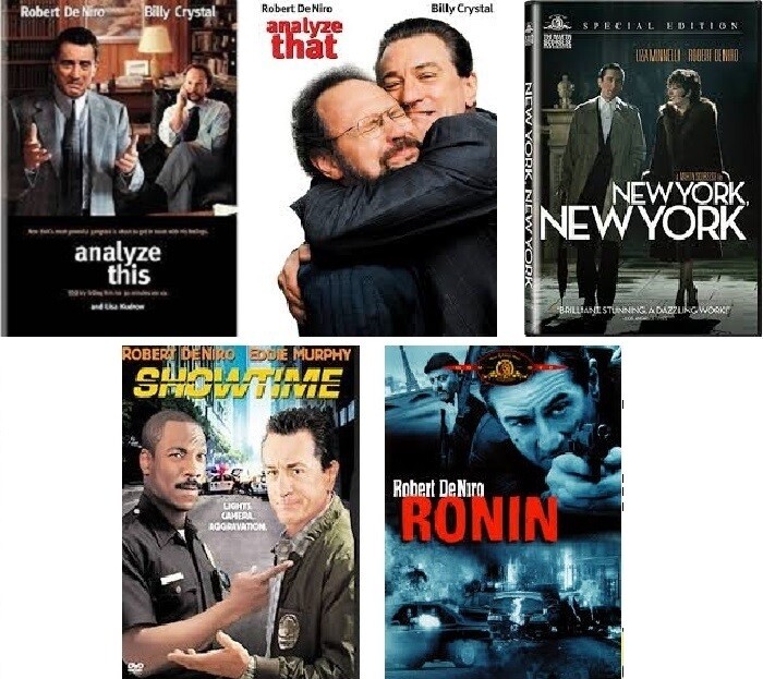 Robert De Niro 5 Film Collection (DVD) Complete Title Listing In Description