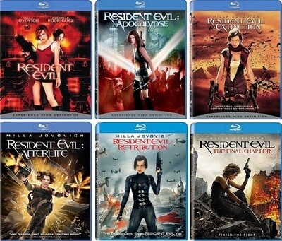 Resident Evil 6 Film Collection (Blu-ray) Complete Title Listing In Description