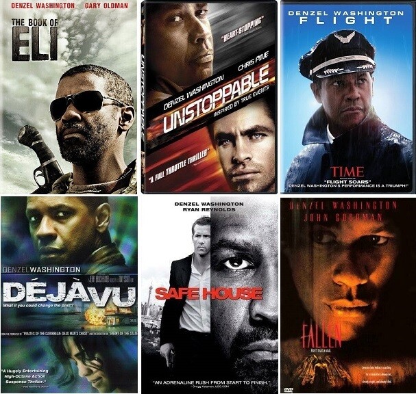 Denzel Washington 6 Film Collection (DVD) Complete Title Listing In Description