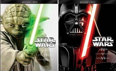 Star Wars Episodes I-VI (Blu-ray/DVD) Complete Title Listing In Description