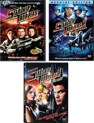 Starship Troopers Trilogy (DVD) Complete Title Listing In Description