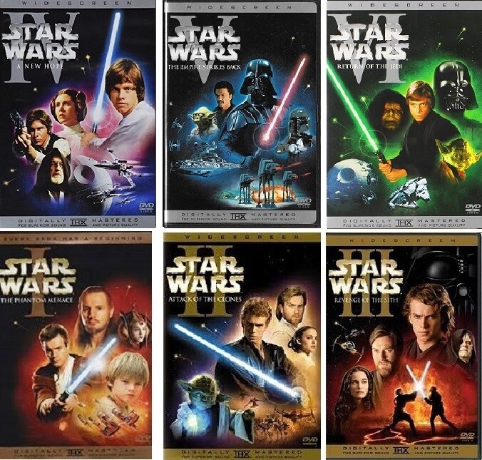 Star Wars Episodes I-VI (DVD) 9-Disc Set