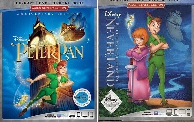 Disney&#39;s Peter Pan/Return to Never Land (Blu-ray/DVD) Double Feature