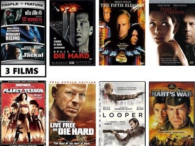 Bruce Willis 10 Film Collection (DVD) Complete Title Listing In Description Bruce Willis 10 Film Collection (DVD) Complete Title Listing In Description