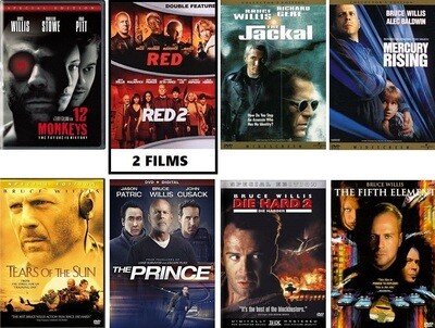 Bruce Willis 9 Film Collection (DVD) Complete Title Listing In Description