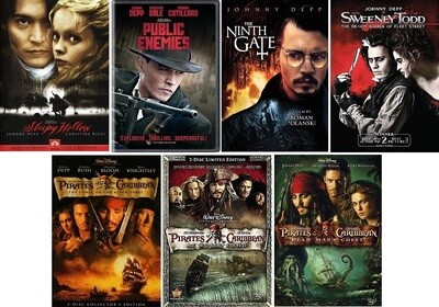Johnny Depp 7 Film Collection (DVD) Complete Title Listing In Description Johnny Depp 7 Film Collection (DVD) Complete Title Listing In Description