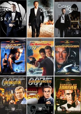 James Bond 007 9 Film Collection (DVD) Complete Title Listing In Description