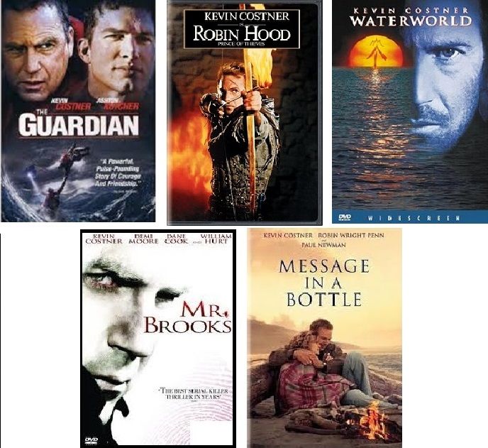 Kevin Costner 5 Film Collection (DVD) Complete Title Listing In Description