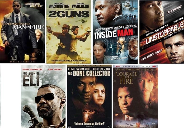 Denzel Washington 7 Film Collection (DVD) Complete Title Listing In Description