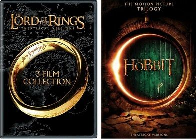 The Lord of the Rings &amp; The Hobbit 6 Film Collection (DVD) Complete Title Listing In Description