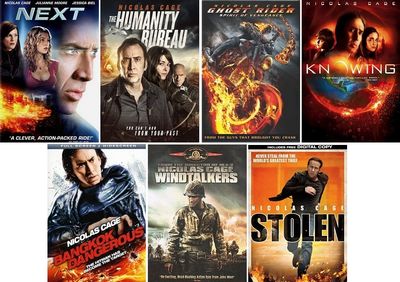 Nicolas Cage 7 Film Collection (DVD) Complete Title Listing In Description