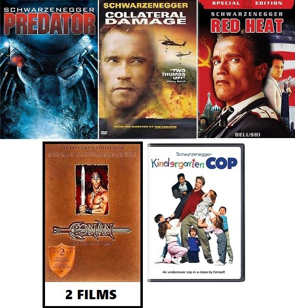 Arnold Schwarzenegger 6 Film Collection (DVD) Complete Title Listing In Description