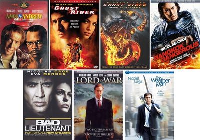 Nicolas Cage 7 Film Collection (DVD) Complete Title Listing In Description