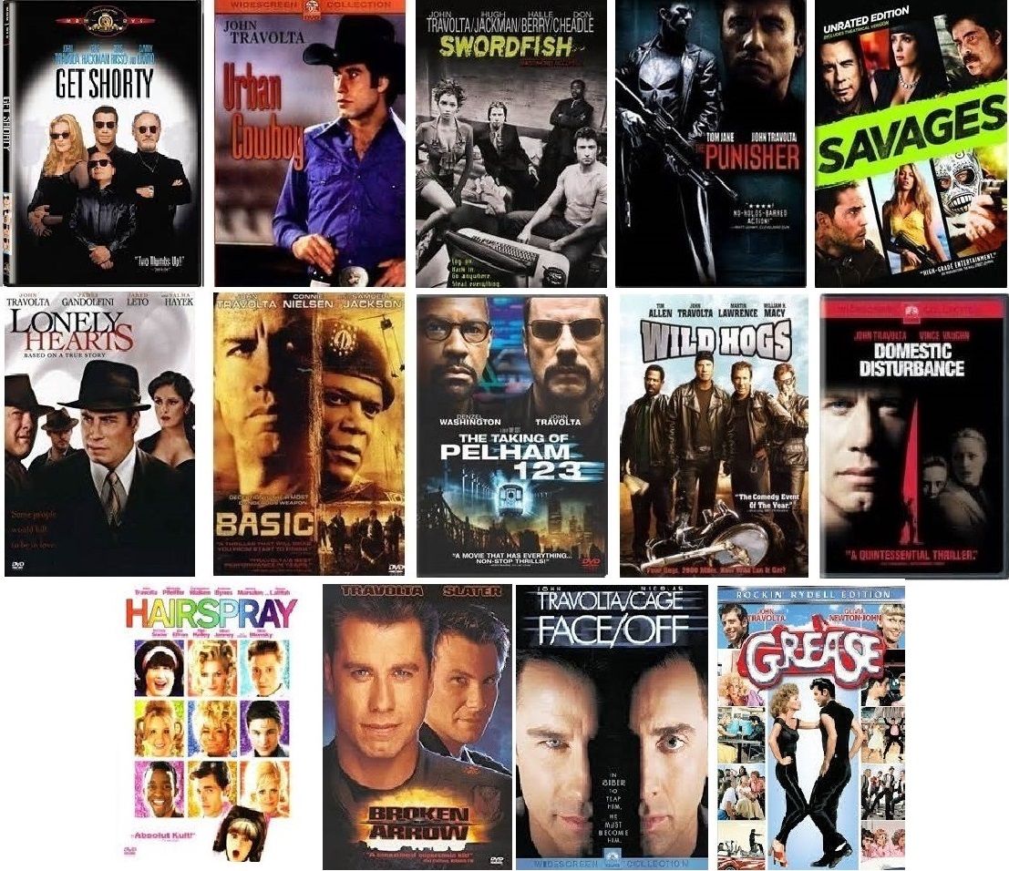 John Travolta 14 Film Collection (DVD) Complete Title Listing In Description
