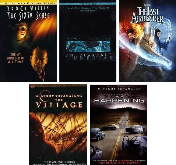 M. Night Shyamalan 5 Film Collection (DVD) Complete Title Listing In Description