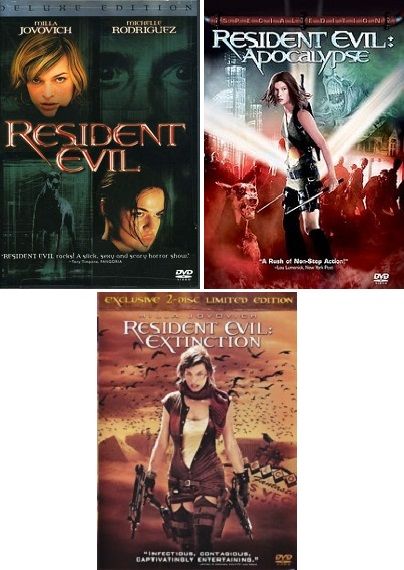 Resident Evil Trilogy (DVD) Complete Title Listing In Description