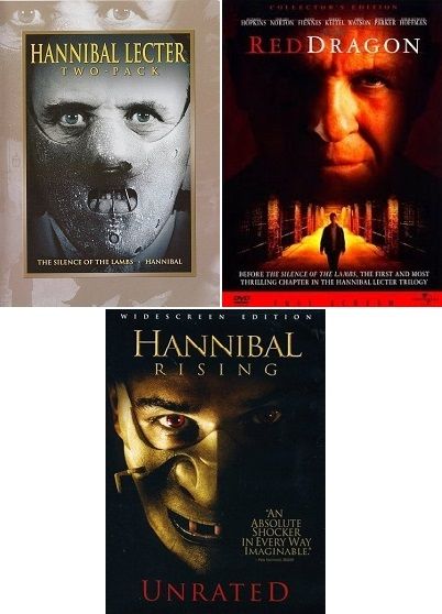 Hannibal Lecter 4 Film Collection (DVD) Complete Title Listing In Description