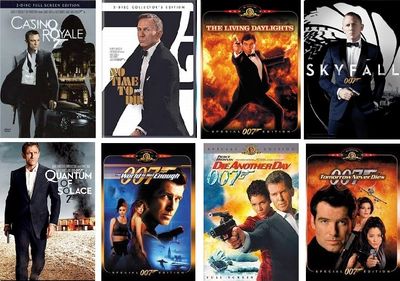 James Bond 007 8 Film Collection (DVD) Complete Title Listing In Description