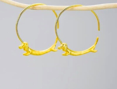 Dackel Frido in Gold oder Silber