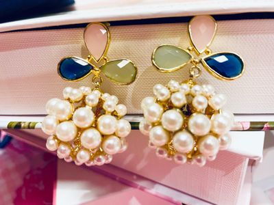 Elli facettierter Blumen Ohrring mit Perlenball Elli facettierter Blumen Ohrring mit Perlenball