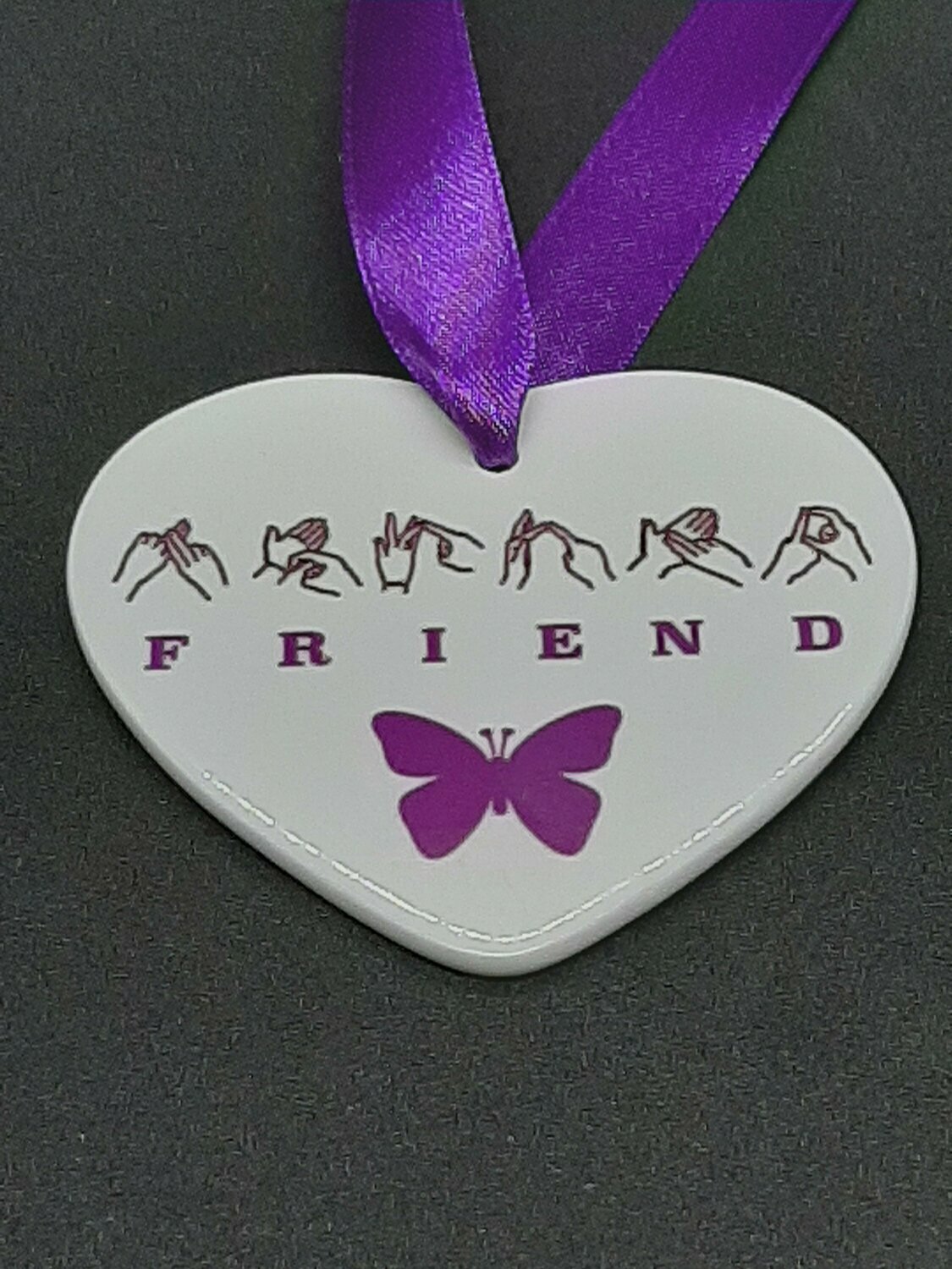 Friend Ceramic Heart (butterfly)