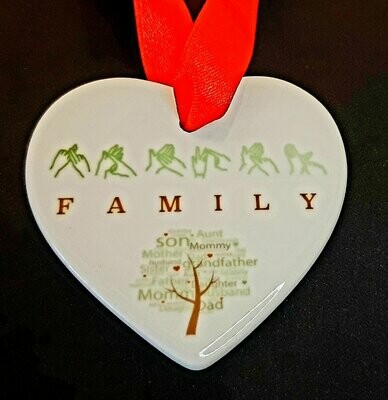 Family Ceramic Heart