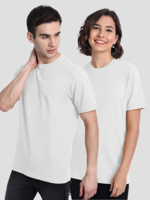 Basic White T-shirt (Couple's Pack of 2)