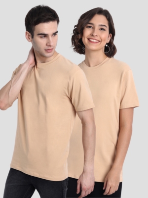 Basic Beige T-shirt (Couple's Pack of 2)