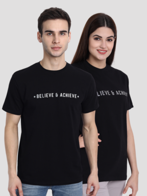 Believe & Achieve T-shirt (Couple's Pack of 2)