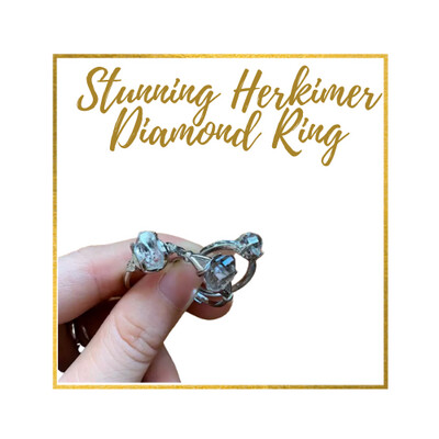 High Vibrational Herkimer Diamond Ring