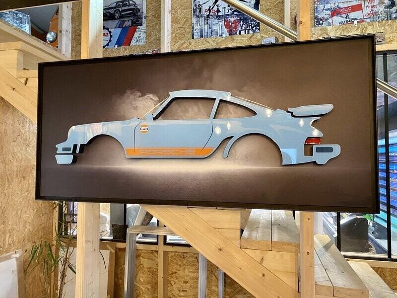 Silhouette Relief Porsche 911
