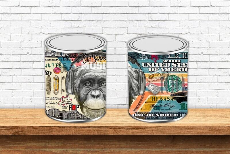 Pot de peinture "Monkey Old School Music"