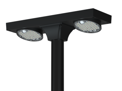 Lampara de poste bilateral 4,800 lm (2,400 y 2,400)